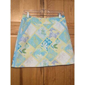 Lilly Pulitzer Skirt 4 Starboard Patch Octopus Lemons &‎ Crabs Skort